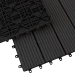 Close-up of decking tile interlocking base