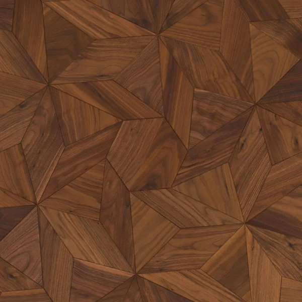 Dark wood geometric tile flooring texture