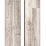 Light grey wood flooring planks sample.