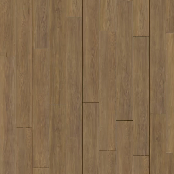 Medium brown laminate plank flooring
