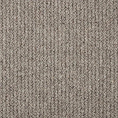 Neutral beige ribbed wool carpet swatch detail