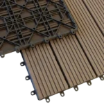 Underside detail of interlocking deck tile base