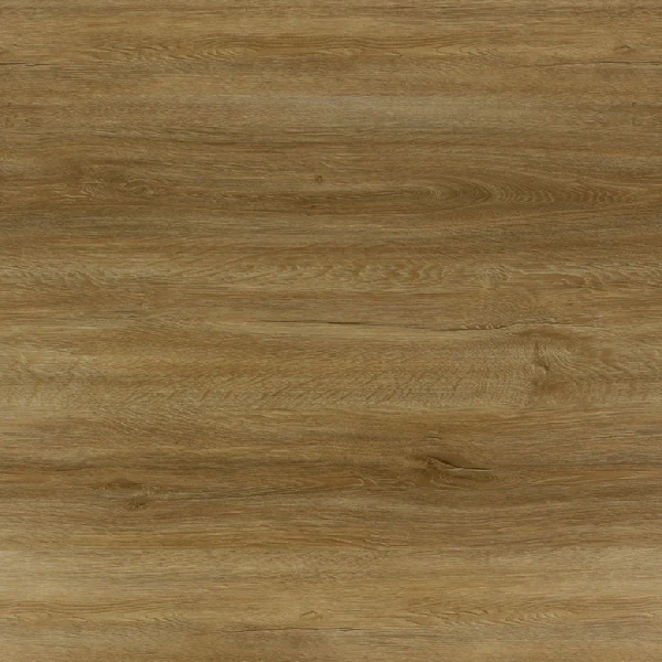 golden-brown luxury vinyl plank (LVP) flooring with a smooth, prominent oak wood grain