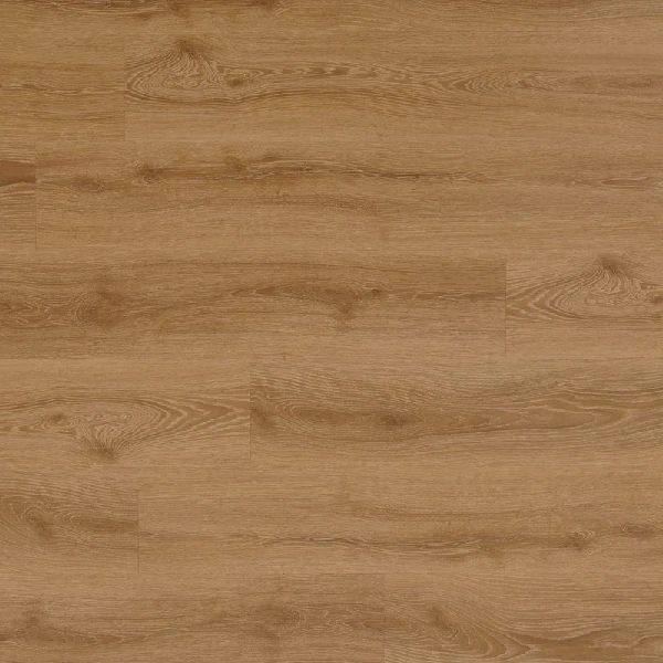 medium honey-brown luxury vinyl plank (LVP) flooring with a noticeable oak wood grain