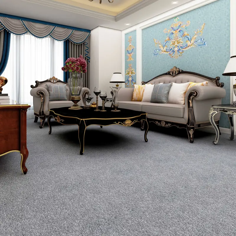 Beige textured wall to wall living room carpet