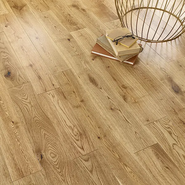 Deep brown semi solid flooring planks with bold grain