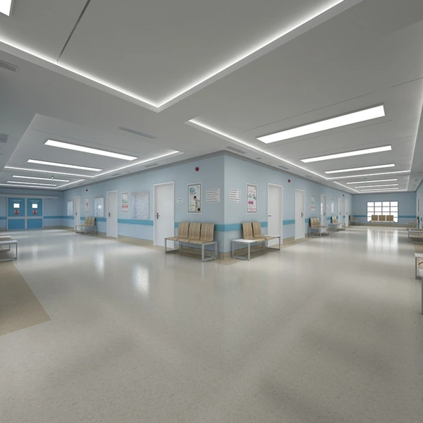 Durable and easy-to-clean flooring solutions for hospital and medical clinic