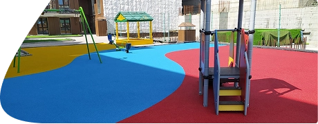 Installing speckled black EPDM rubber sheet flooring