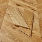 Modern chevron engineering wood flooring in room
