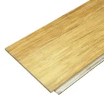 Modern living room featuring light natural bamboo wood flooring