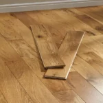 Modern oak engineering wood flooring in room