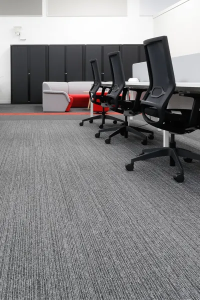 Modern office space with grey office carpet