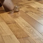 Rustic oak engineering wood flooring detail