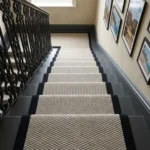Sisal style loop stair runner looking up