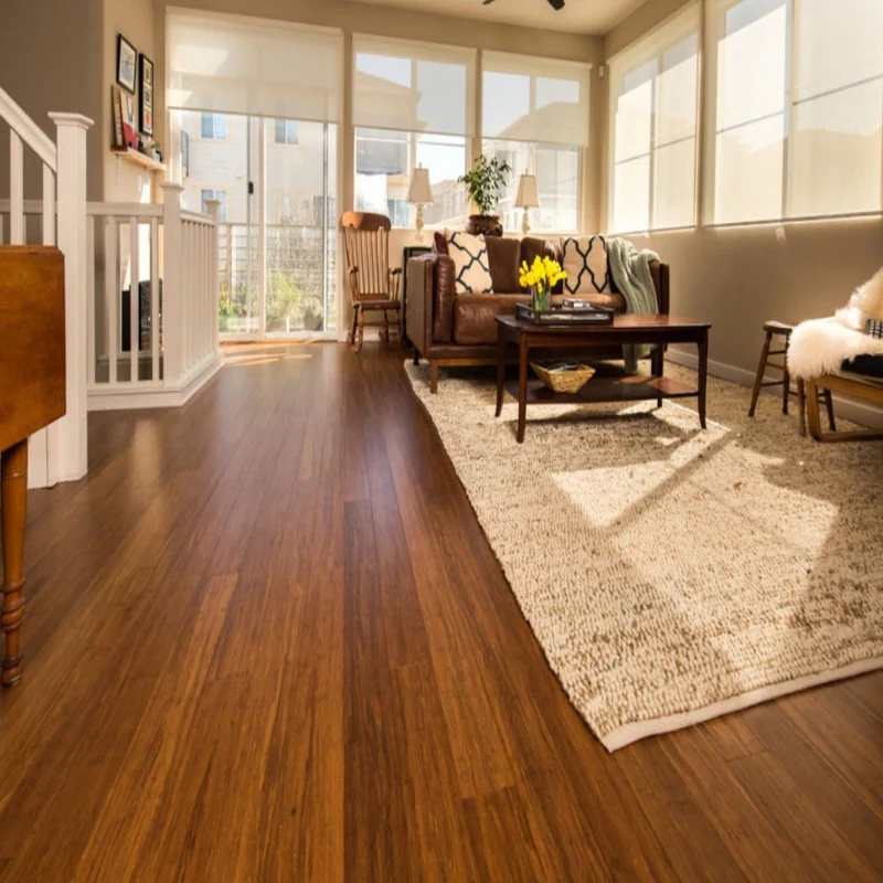 Spilled coffee on water-resistant oak bamboo floors