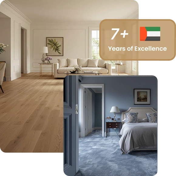 interior renovation project featuring installed wood-look flooring