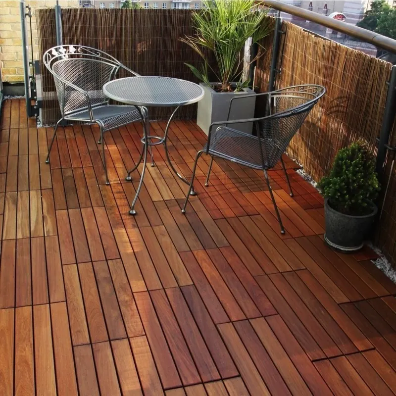 Spacious light brown composite deck with outdoor Flooring