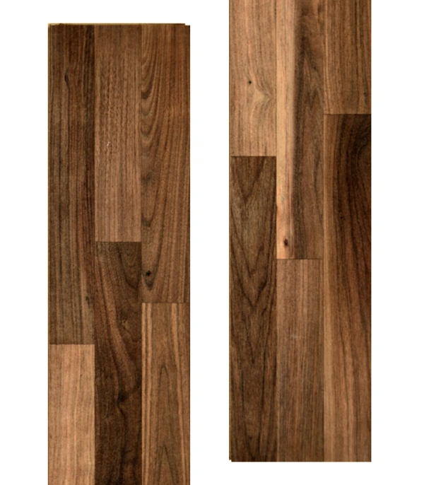 Two planks of classic maple wood flooring.