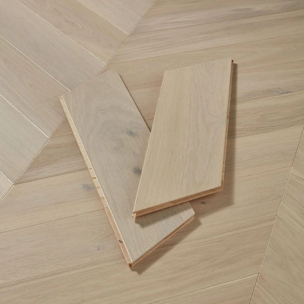 Modern chevron engineering wood flooring in room