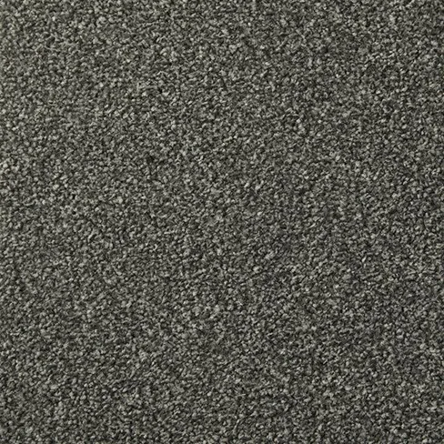 Dark grey polypropylene carpet texture close-up